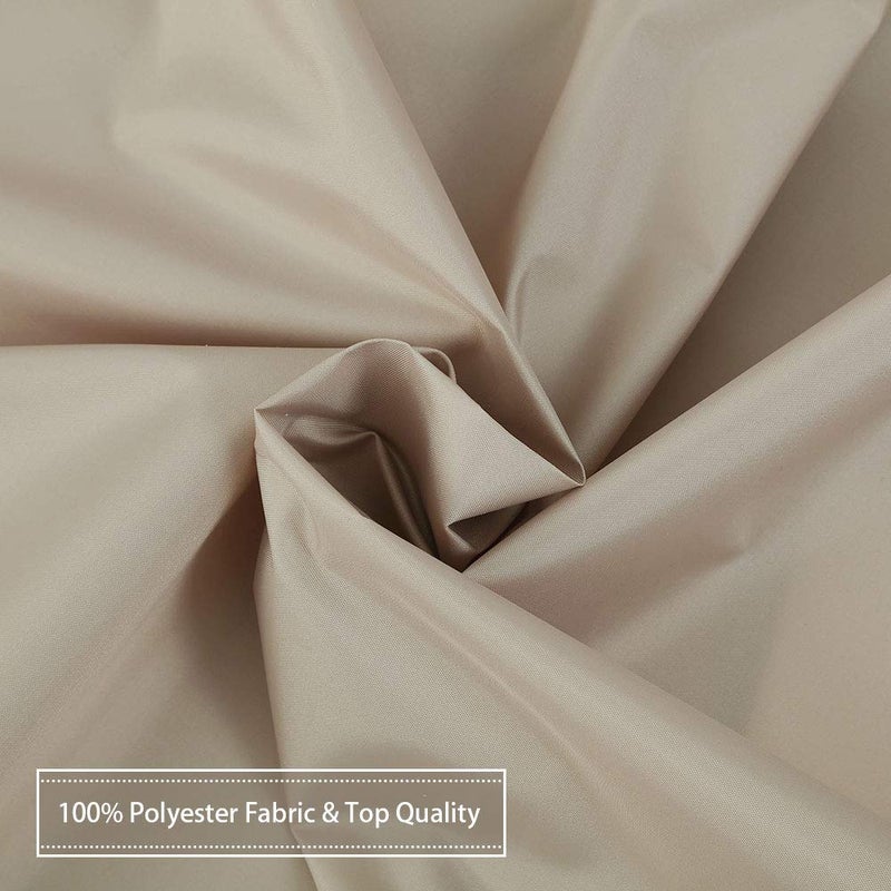 CAROMIO Hotel Quality 100% Waterproof Fabric Shower Curtain or Liner with Magnets for Bathroom, 72 x 72 inches, Tan - Image 5
